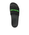Balenciaga Embossed Logo Pool Slides In Black