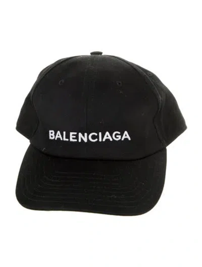 Pre-owned Balenciaga Embroidered Baseball Cap In Black