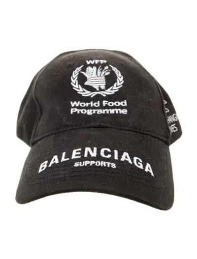 Pre-owned Balenciaga Embroidered Baseball Cap In Black