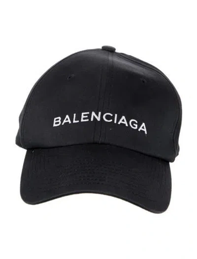 Pre-owned Balenciaga Embroidered Baseball Cap In Blue/white