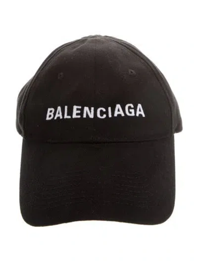 Pre-owned Balenciaga Embroidered Baseball Cap. W/tags In Black