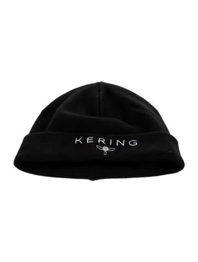 Pre-owned Balenciaga Embroidered Beanie Hat W/tags In Black