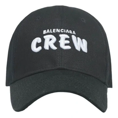 Balenciaga Embroidered Crew Logo Baseball Cap 'black'