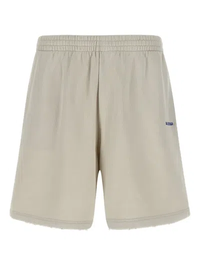 BALENCIAGA EMBROIDERED FLEECE SHORTS