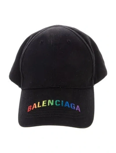 Pre-owned Balenciaga Embroidered Logo Baseball Cap In Black