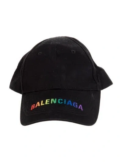 Pre-owned Balenciaga Embroidered Logo Baseball Cap In Black