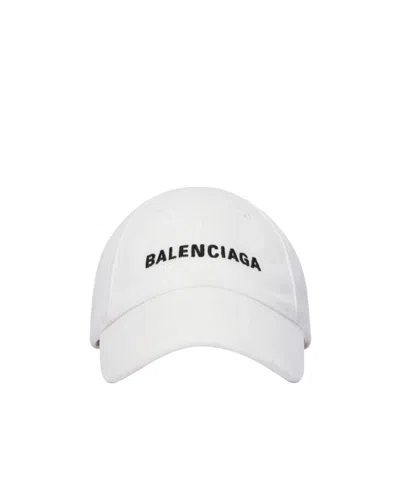 Balenciaga Embroidered-logo Baseball Cap In White