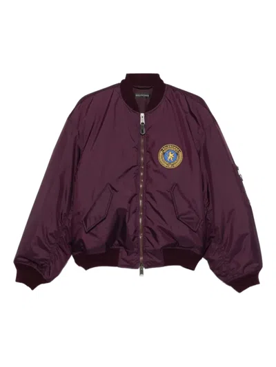 BALENCIAGA EMBROIDERED LOGO BOMBER JACKET