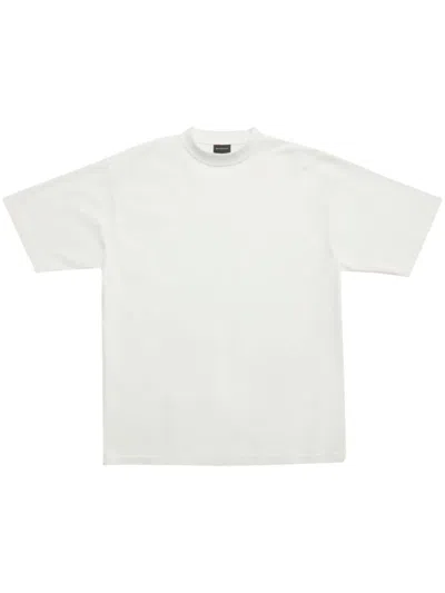 Balenciaga T-shirt Mit Logo-stickerei In White