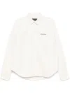 Balenciaga Embroidered-logo Shirt In White