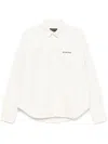 Balenciaga Embroidered-logo Shirt In White