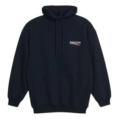 Balenciaga Embroidered Political Campaign Oversized Hoodie 'black White'