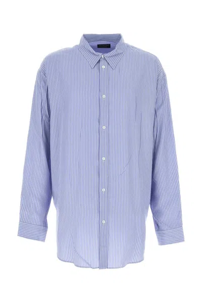 Balenciaga Fluid Shirt In Blue