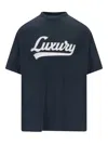Balenciaga Medium Fit Luxury Cotton T-shirt In Blue