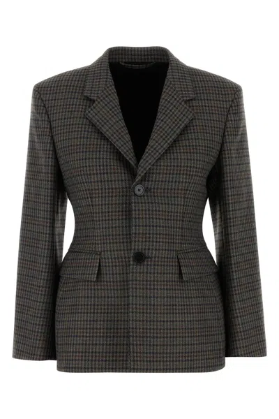 BALENCIAGA EMBROIDERED WOOL BLAZER