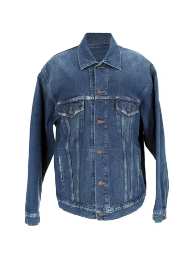 Pre-owned Balenciaga Embroidered-detail Jacket In Blue