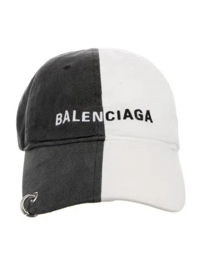 Pre-owned Balenciaga Embroidery Logo Baseball Cap In White