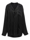 Balenciaga Shirt Embroidery Chest Pocket Long Sleeves In Black