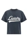 Balenciaga Embroidered Short-sleeved T-shirt In Blue