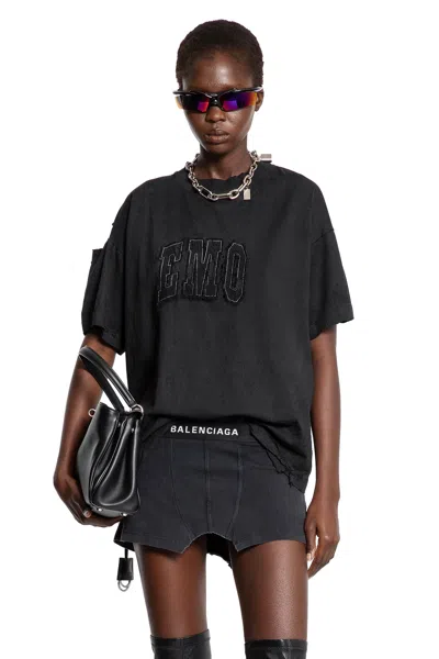Balenciaga Emo Team Boxy T-shirt In Black