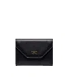 Balenciaga Envelope Embossed-logo Wallet In Black