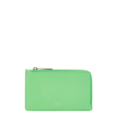 Balenciaga Envelope Long Card Holder In Green