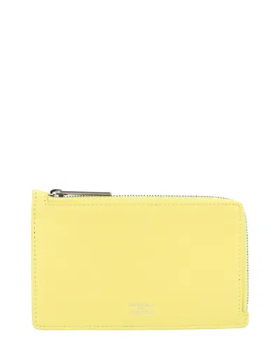 Balenciaga Envelope Long Leather Card Holder In Yellow
