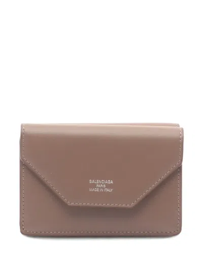 Pre-owned Balenciaga Envelope Trifold Wallet In Brown