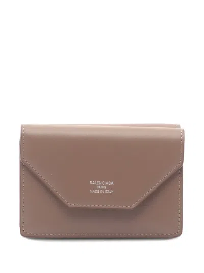 Pre-owned Balenciaga Envelope Trifold Wallet In Brown