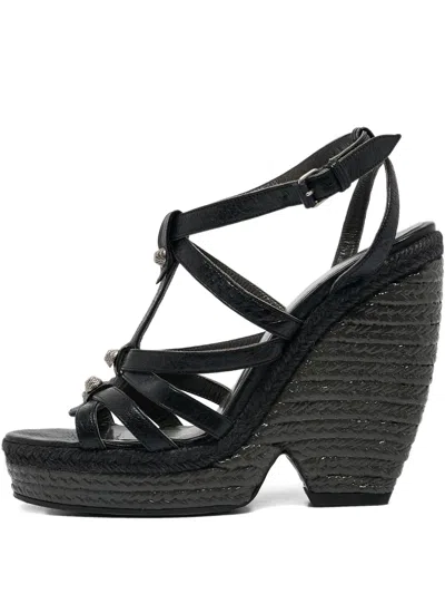Pre-owned Balenciaga Espadrille Wedge Sandals