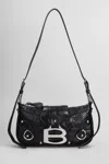 Balenciaga Essex Shoulder S Shoulder Bag In Black Leather In Black
