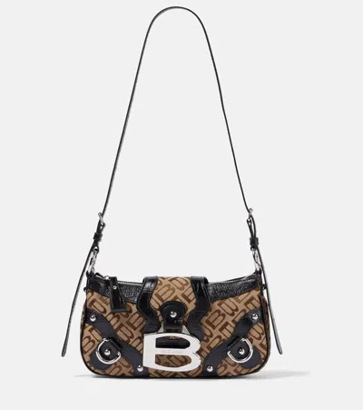 BALENCIAGA ESSEX SMALL JACQUARD SHOULDER BAG