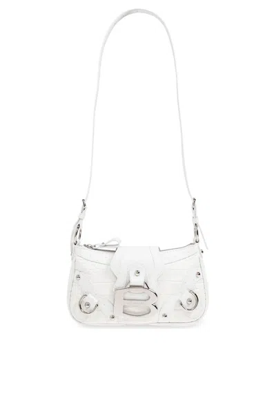 Balenciaga Essex Small Shoulder Bag In White