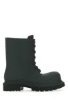 Balenciaga Dark Green Steroid Lace Up Boots In Green