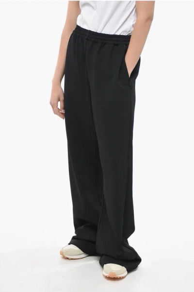 Balenciaga Eveningwear Drawstringed Palazzo Pants In Black