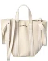 Balenciaga Everyday 2.0 Xs North-south Canvas & Leather Tote In White