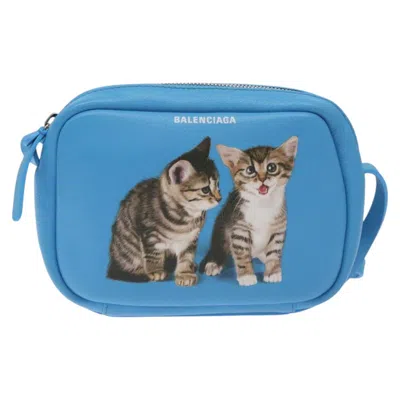 Pre-owned Balenciaga Everyday Blue Leather Shoulder Bag ()