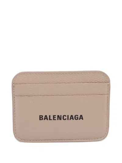 Pre-owned Balenciaga Everyday Card Holder In Neutral
