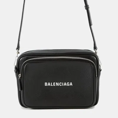 Pre-owned Balenciaga Everyday Cross Body Bag Black Leather