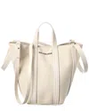 Balenciaga Everyday 2.0 Xs North-south Canvas & Leather Tote In White