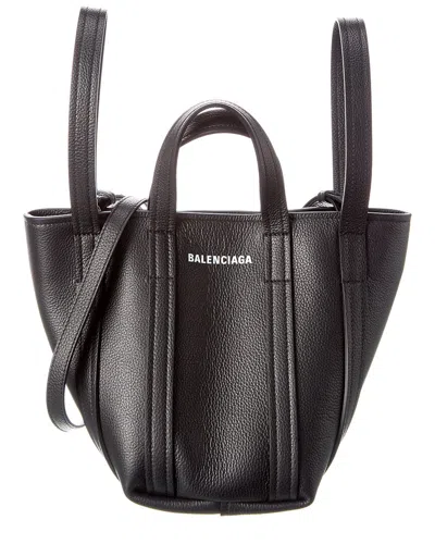 Balenciaga Everyday Xs North-south Leather Tote In Black