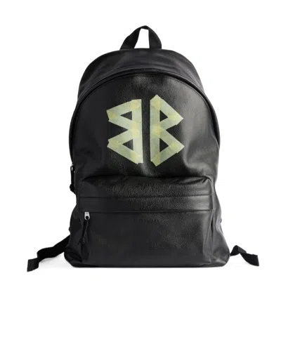 Balenciaga Explorer Black Backpack In Grained Leather