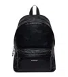 Balenciaga Explorer Nappa Leather Logo Backpack In Black