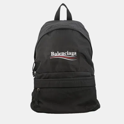 Pre-owned Balenciaga Explorer Backpack Black Nylon