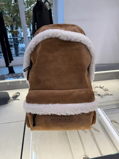 Balenciaga Explorer Backpack In Brown