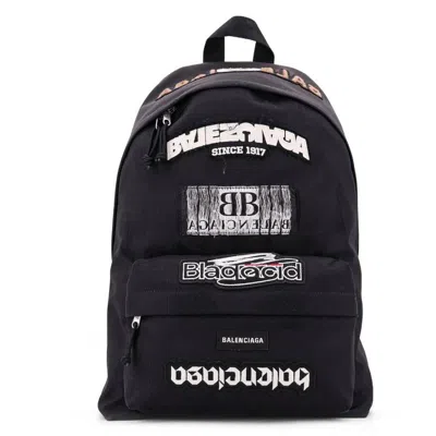 Balenciaga Explorer Backpack In Recycled Nylon In Black