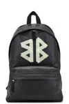 Balenciaga Explorer Black Backpack In Grained Leather In Washed Black