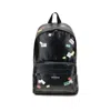 Balenciaga Men Explorer Backpack With Printed Stickers In Black