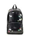 Balenciaga Men Explorer Backpack With Printed Stickers In Black