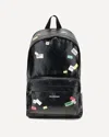 Balenciaga Men Explorer Backpack With Printed Stickers In Black